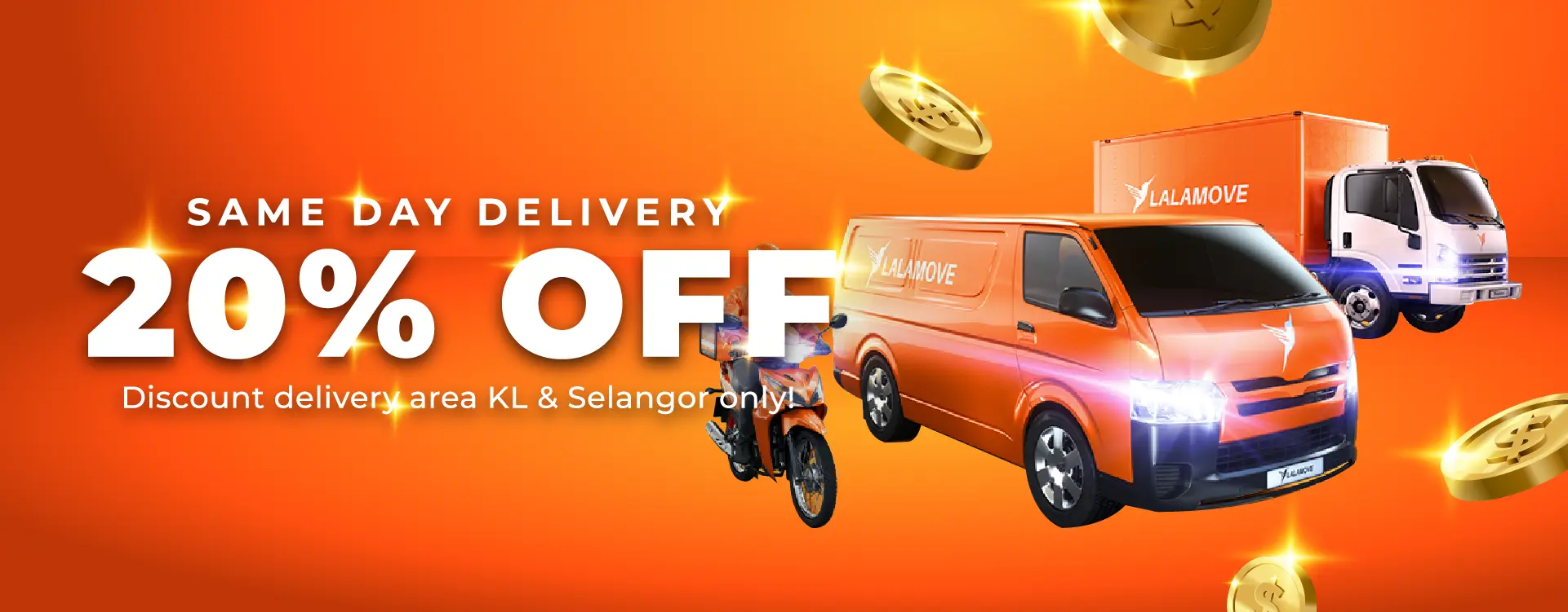 Same Day Delivery 20% Off KL & Selangor